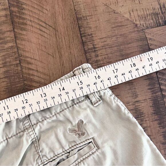 American Eagle Classic Khaki Chino Shorts Flat Front Men’s Size 32 - Picture 4 of 8